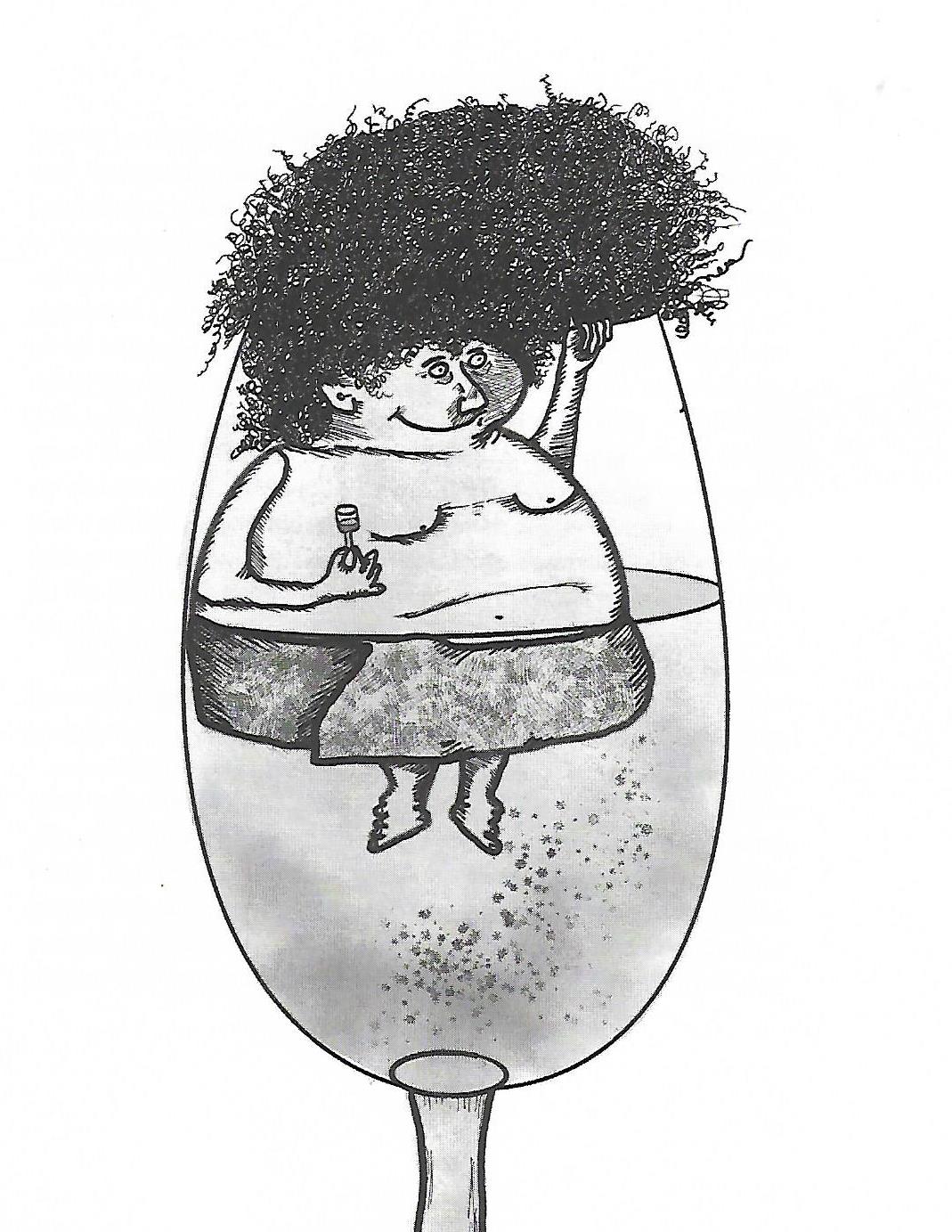 Krapułek czy krapułka. Ilustracja Sebastiana Kudasa do ksiażki Karoliny Grodziskiej Ubożęta, półbożęta, 2023